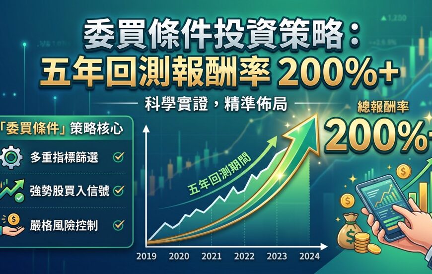 [VIP] 五年報酬率200%+的委買策略
